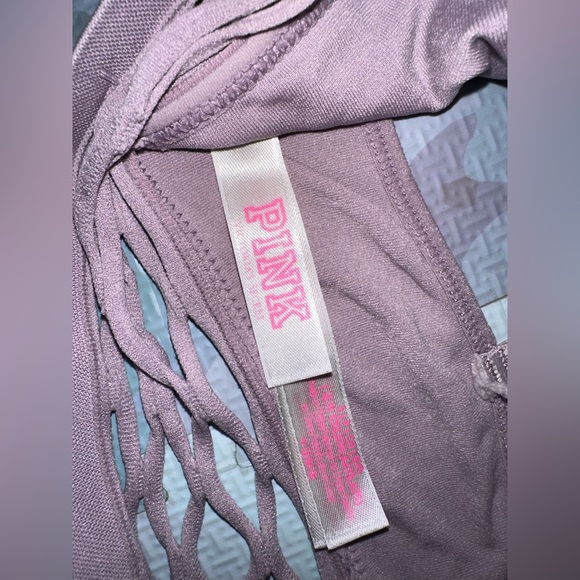 Victoria’s Secret Sports Bra w/ Mesh on Bottom (Lilac) - Picture 2 of 2
